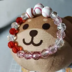 ブ510AG　桃魂注入（約13号）ハンドメイド・ブレスレッド