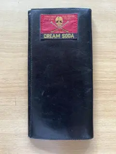 CREAM SODA 二つ折り長財布 BLACK 当時物、金タグ。のサムネイル