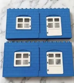 レゴデュプロ アンパンマン ブロックラボ 壁窓 4枚セット 青色