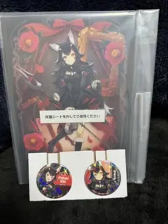 一番くじホロライブ Villain Style 大神ミオ アクリルボード缶バッジ