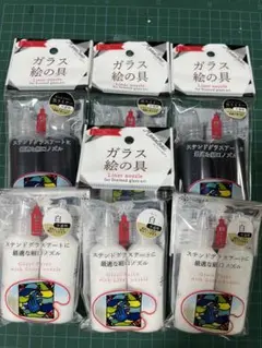 ガラス絵の具　白色6本　黒色6本セット ハンドメイド