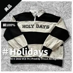 【美品】Holidays トレーナー ボーダー シンプル 韓国 ✓4135