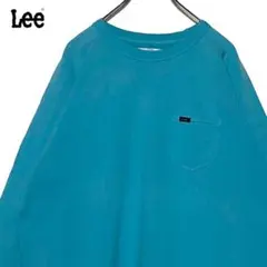 00s古着 Lee 無地スウェット ターコイズブルー L トレーナー y2k