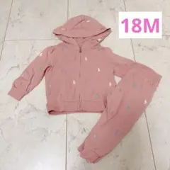 【極美品】Polo ポニーピケフーディ&パンツセット　18M セットアップ