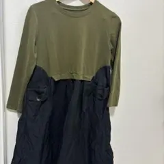 h*a様 noage 異素材ドッキングティアードロングワンピース　美品　匿名配送