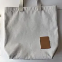 IL BISONTE コットンキャンバス トートバッグ ナチュラルホワイト