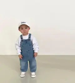 【新品】80 デニムサロペット オーバーオール 男の子 女の子 ベビー服