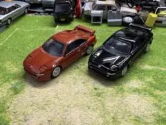 トミカ　トヨタ　MR2 ミニカー　2台セット　まとめ売り　黒　オレンジのサムネイル