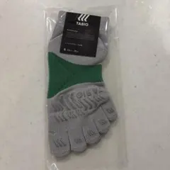 tabio レーシングラン五本指ソックス23-25cm グレー✖️グリーン新品