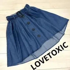ラブトキシックLOVETOXICデニムブルー フレアスカート