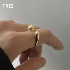 指輪 シンプル ゴールド ファッション フリーサイズ 合金 おしゃれ