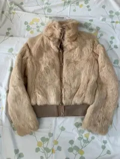 【年末セール美品】バーバリーブルーレーベル　ファーコート　ベージュ38