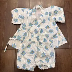 花柄 コットン甚平 95cm以下