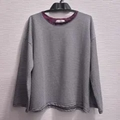 ボーダー 長袖カットソー 韓国ブランド