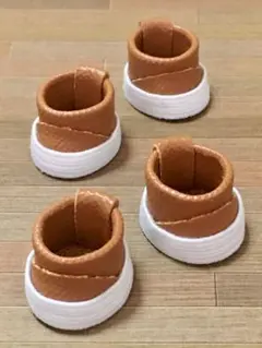 ぬい靴 10cmぬい用 合皮ブーツ キャメル/二足セット