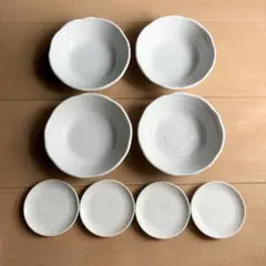 小皿　ボウル皿　和風　シンプル　白　ホワイト　粉引