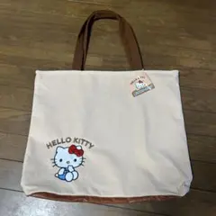 ハローキティ　コーデュロイ　底マチBIGトートバッグ