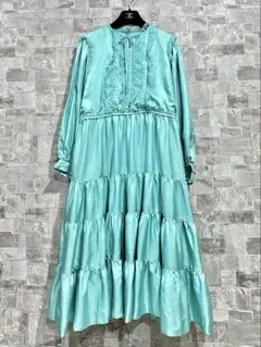 新品タグ付✴︎リファンネ　東京ソワール　ロングワンピース　ドレス　レース　9