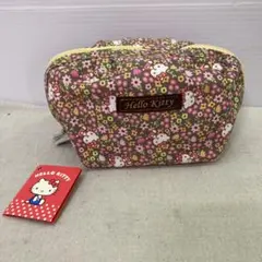 【新品未使用★2010年製】ハローキティ　ポーチ　花柄　サンリオ　丸型