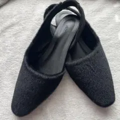 KBF ファー ハラコ パンプス 黒