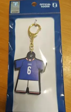 JFA公式 サッカー 日本代表 ユニフォーム型ラバーキーホルダー 中村敬