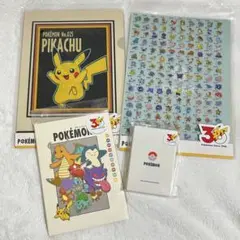 ポケモン30周年 4点セット クリアファイル ステッカー 付箋セット スリコ