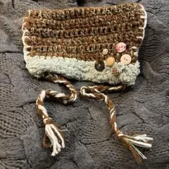 藝大生作　ハンドメイド 帽子 ビーニー　猫耳　毛糸　ふわふわ