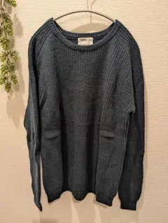 期間限定価格★INHERIT ダークグリーン ラグランスリーブ ニット