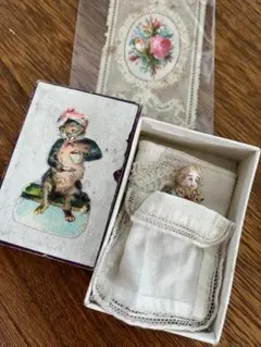 ビスクドール　極ミニサイズ　アンティーク さくらビスク箱入り - 懐古どぉるMicico|和洋アンティークドール専門店