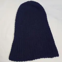 ネイビー ニット帽 シンプルデザイン 男女兼用 紺色 フリーサイズ