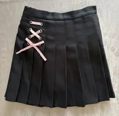 レピピアルマリオ 黒のプリーツスカート XS140ー150