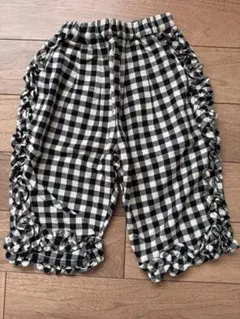 P.premier ギンガムチェックフリルパンツ