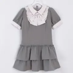 evelyn ビッグリボンティアードワンピース エブリン ピンク - メルカリ