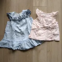 ベビーギャップ　ワンピース　トップス　80 2点セットのサムネイル