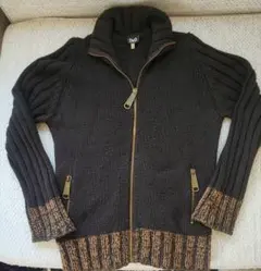 D&G ダークグレーブラウン　ニットセーター