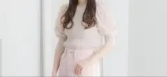 2着セットHEYUMM リブニット パフスリーブ トップスのサムネイル