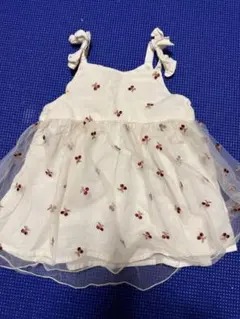 刺繍入りワンピース　プティマイン