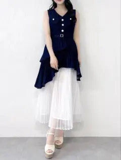 dazzlin アシメプリーツジレワンピースのサムネイル