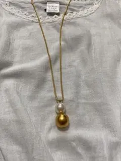 ANNE KLEIN❤️アンクライン ネックレス ゴールド×パール風 ビーズ