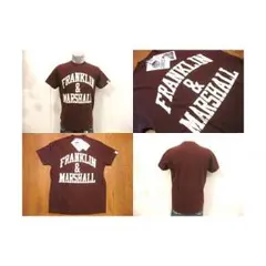 新品 F&M フランクリンマーシャル ロゴ半袖Tシャツ ブラウン M