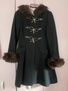 LODISPOTTO ダッフルリュバン リボンビジューコート ネイビー