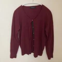 ボルドー　カーディガン　L