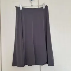グレー フレアスカート ひざ丈 ストレッチ素材のサムネイル