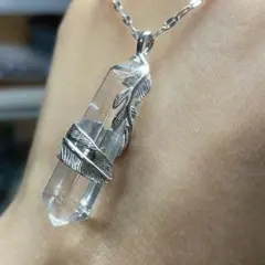 天然石ネックレス　高品質白水晶　SS級高透明　净化系水晶　SV925刻印