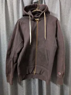 Champion ネイビー ジップアップパーカー Tech Weave