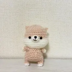 柴犬　さくらピンク　あみぐるみ