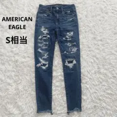アメリカンイーグル パンツ　ハイライズ ジェギング ダメージ加工 S相当