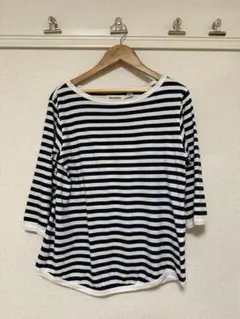 BEAMSBOY ボーダーTシャツ(7部袖) 青