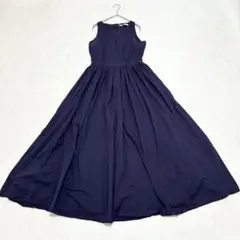 MARIHA マリハ　夏のレディドレス　マキシワンピース　ネイビー　インド綿