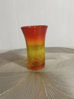 琉球ガラス　グラス オレンジ イエロー グラデーション